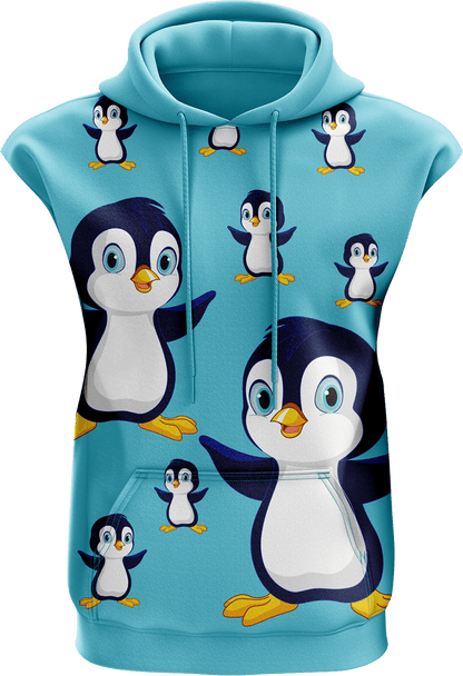 Pranksta Penguin Sleeveless Hoodie - fungear.com.au