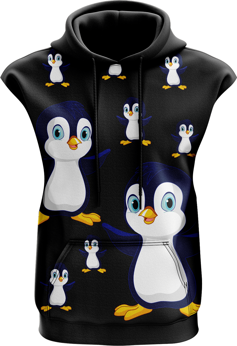 Pranksta Penguin Sleeveless Hoodie - fungear.com.au