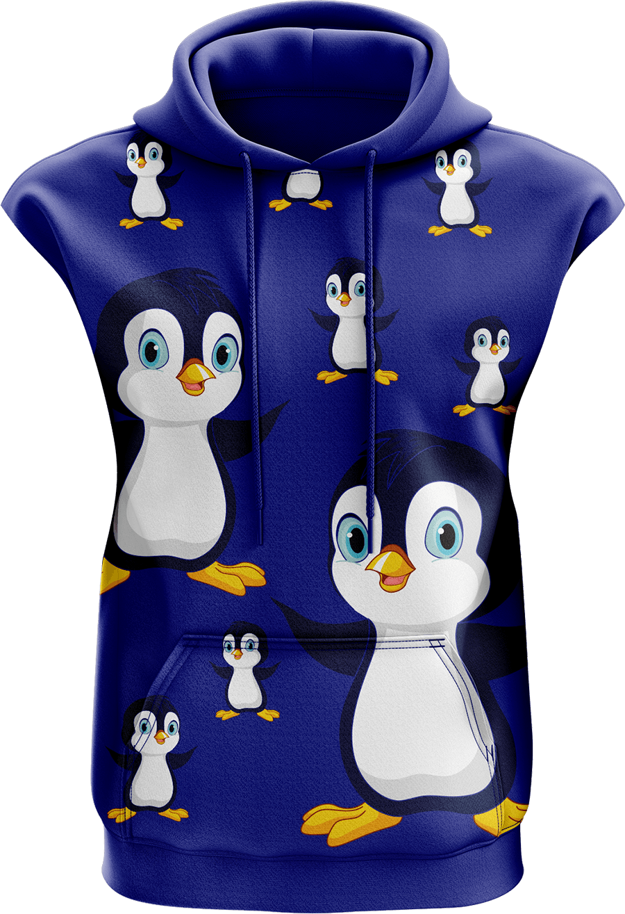 Pranksta Penguin Sleeveless Hoodie - fungear.com.au