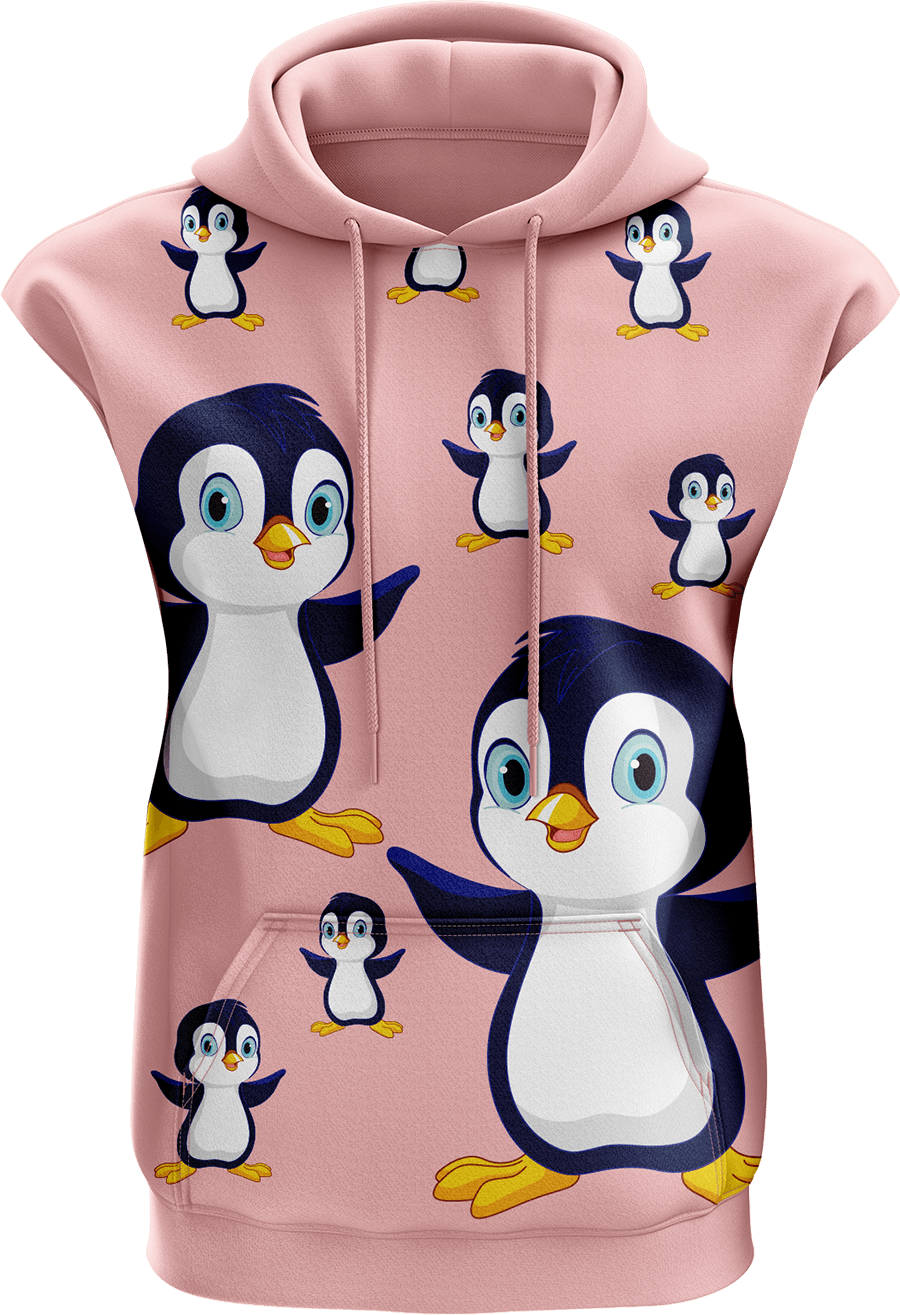 Pranksta Penguin Sleeveless Hoodie - fungear.com.au