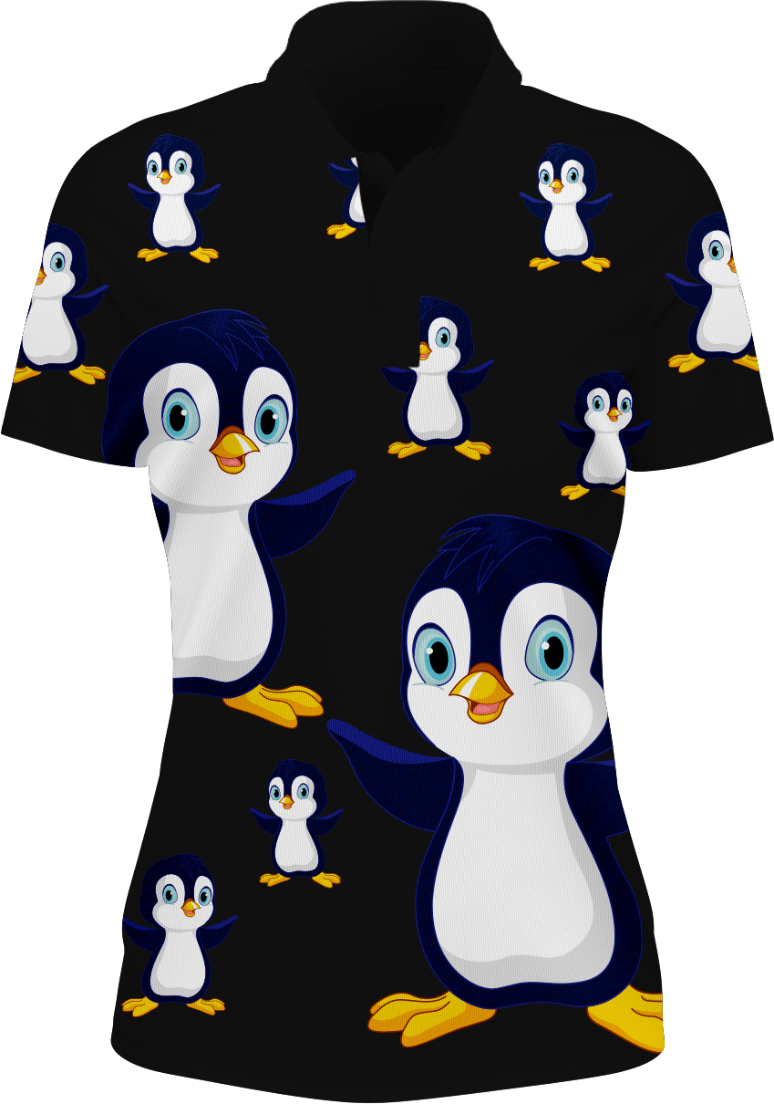 Pranksta Penguin Women's Polo - fungear.com.au