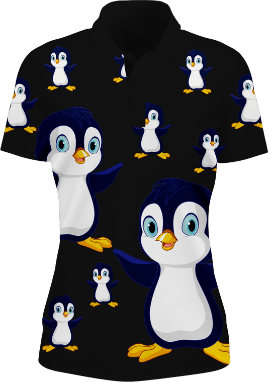 Pranksta Penguin Women's Polo - fungear.com.au