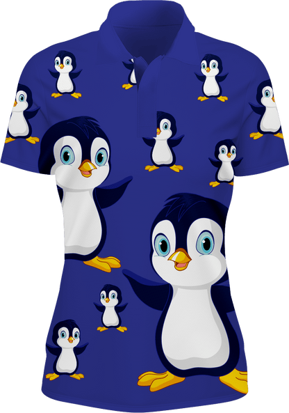 Pranksta Penguin Women's Polo - fungear.com.au