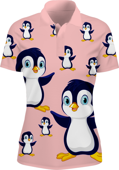 Pranksta Penguin Women's Polo - fungear.com.au