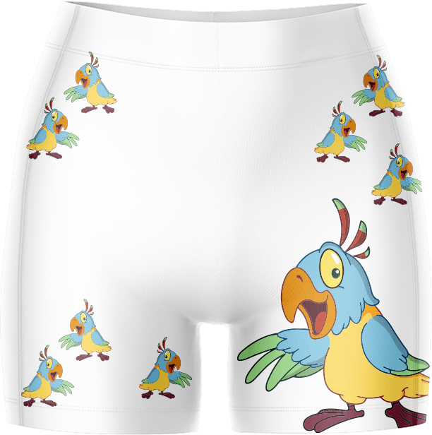 Psycho Parrot Bike Shorts - fungear.com.au