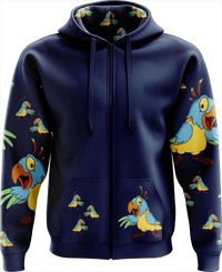 Psycho Parrot Full Zip Hoodies Jacket 1