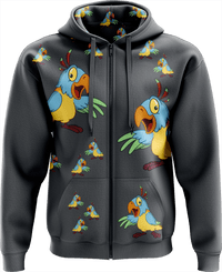 Psycho Parrot Full Zip Hoodies Jacket 6