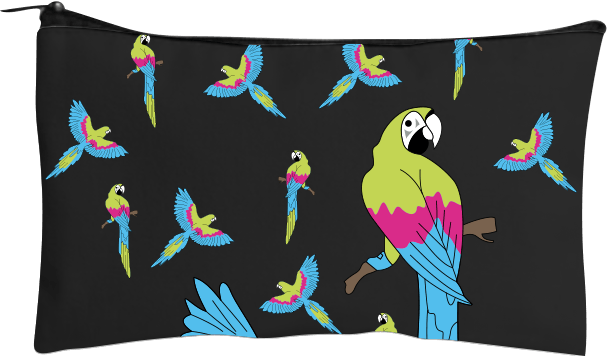 Psycho Parrot Jumbo Pencil Case - fungear.com.au