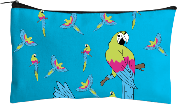 Psycho Parrot Jumbo Pencil Case - fungear.com.au