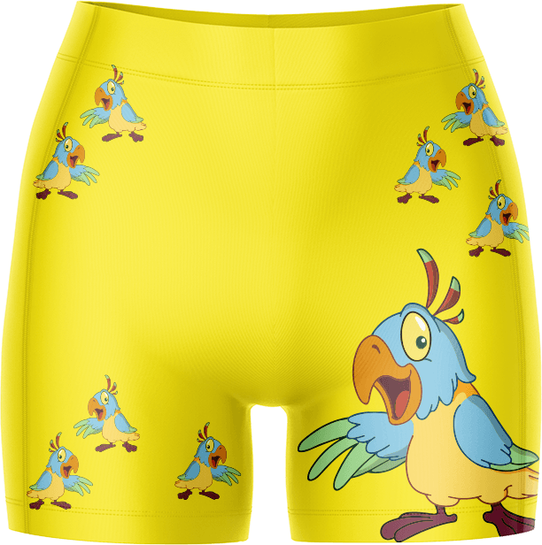 Psycho Parrot Ladies Gym Shorts - fungear.com.au