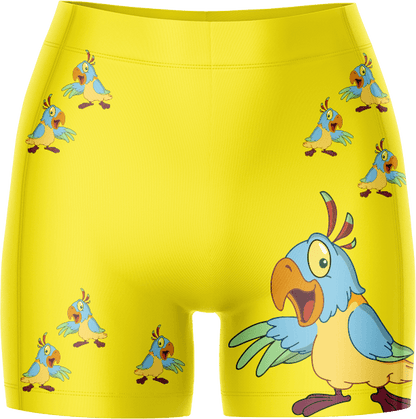 Psycho Parrot Ladies Gym Shorts - fungear.com.au