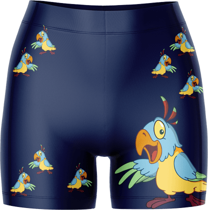 Psycho Parrot Ladies Gym Shorts - fungear.com.au