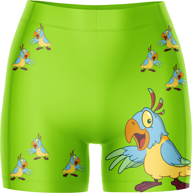 Psycho Parrot Ladies Gym Shorts - fungear.com.au