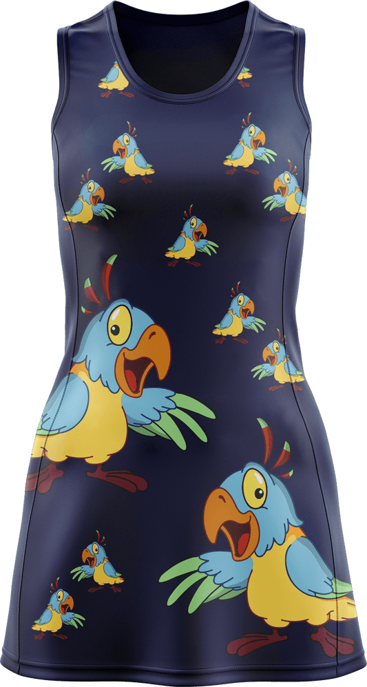 Psycho Parrot Ladies Mini Dress - fungear.com.au