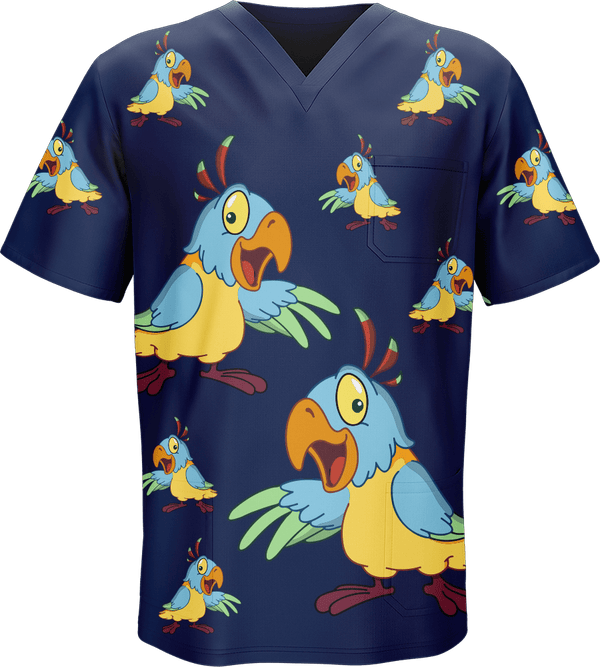 Psycho Parrot Scrubs - fungear.com.au
