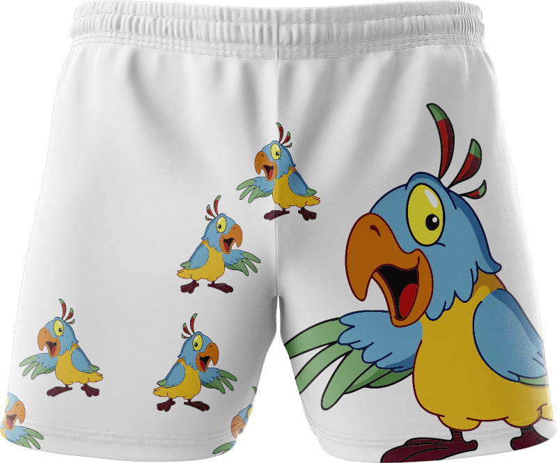 Psycho Parrot Shorts - fungear.com.au