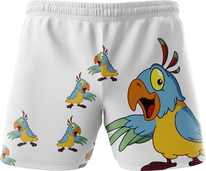 Psycho Parrot Shorts - fungear.com.au