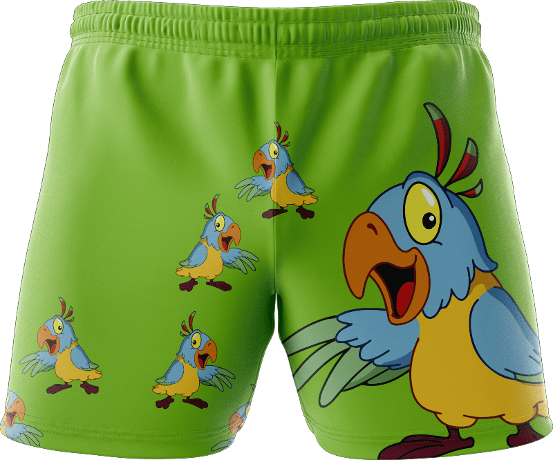 Psycho Parrot Shorts - fungear.com.au