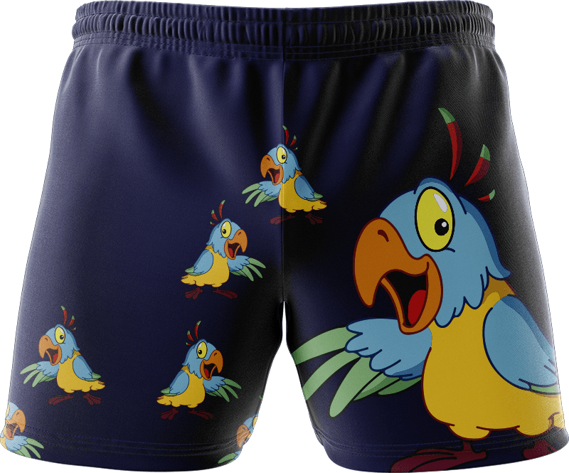 Psycho Parrot Shorts - fungear.com.au