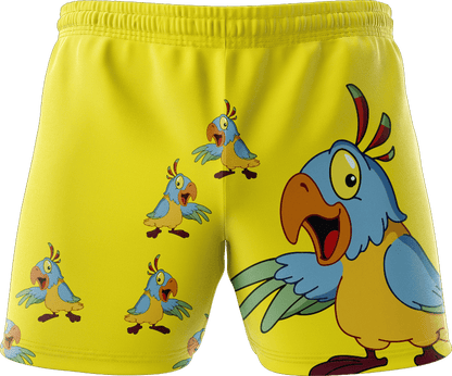 Psycho Parrot Shorts - fungear.com.au