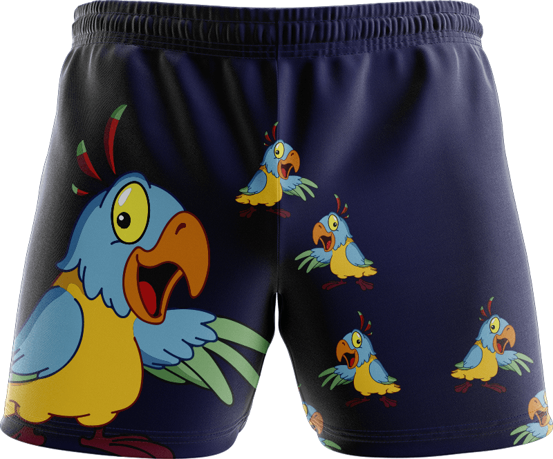 Psycho Parrot Shorts - fungear.com.au