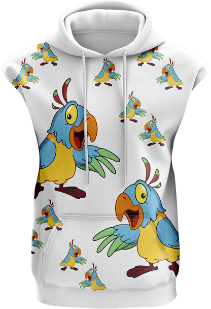 Psycho Parrot Sleeveless Hoodie - fungear.com.au