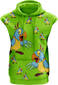 Psycho Parrot Sleeveless Hoodie 1