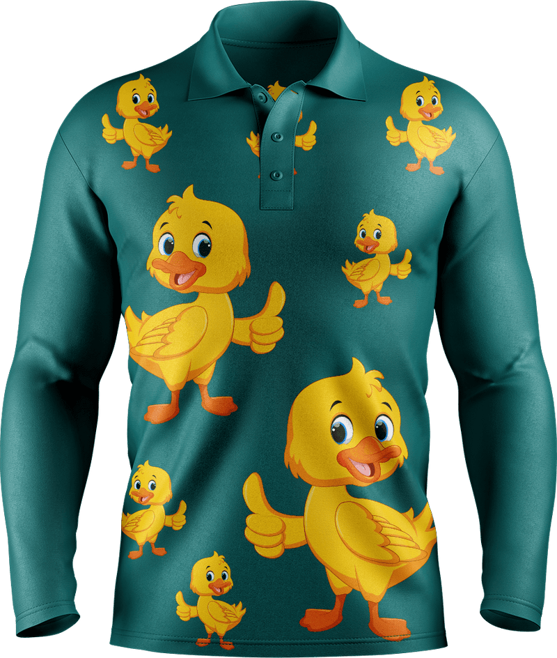 Quack Duck Men's Long Sleeve Polo