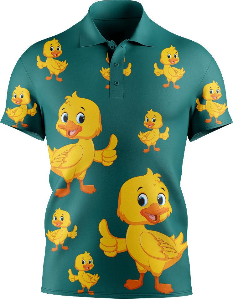 Quack Duck Men's Short Sleeve Polo