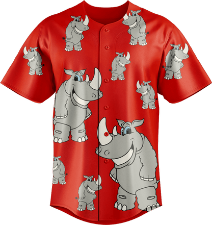 Racy Rhino Baseball Jerseys - fungear.com.au