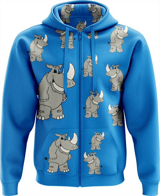 Racy Rhino Full Zip Hoodies Jacket - fungear.com.au
