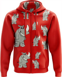 Racy Rhino Full Zip Hoodies Jacket 1