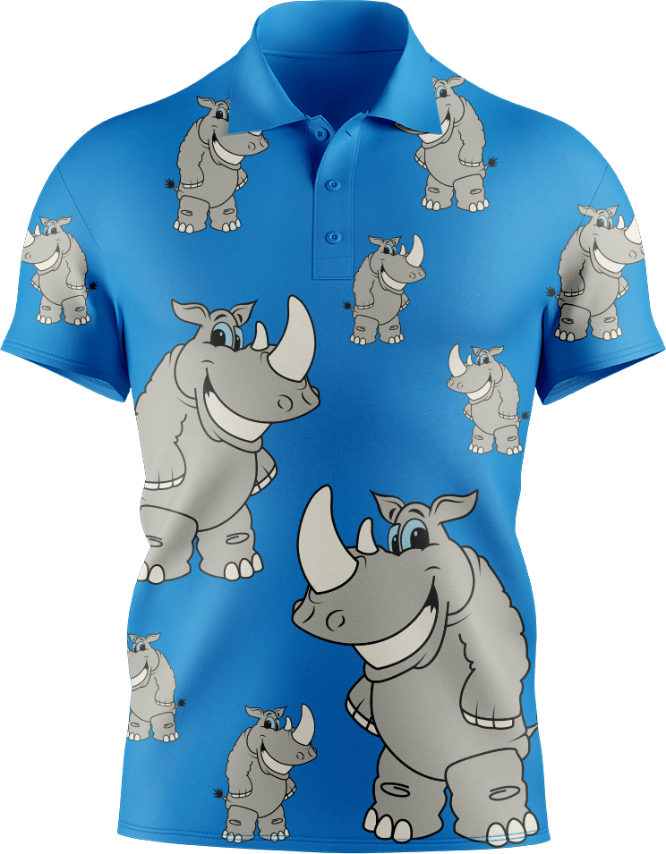 Racy Rhino Men's Short Sleeve Polo - fungear.com.au