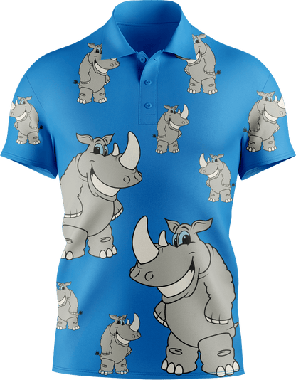 Racy Rhino Men's Short Sleeve Polo - fungear.com.au