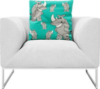 Racy Rhino Pillows Cushions 2