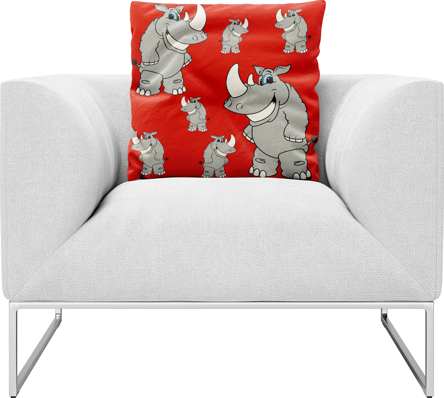 Racy Rhino Pillows Cushions - fungear.com.au