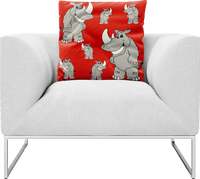 Racy Rhino Pillows Cushions 3
