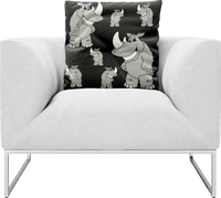 Racy Rhino Pillows Cushions 4