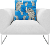 Racy Rhino Pillows Cushions 1