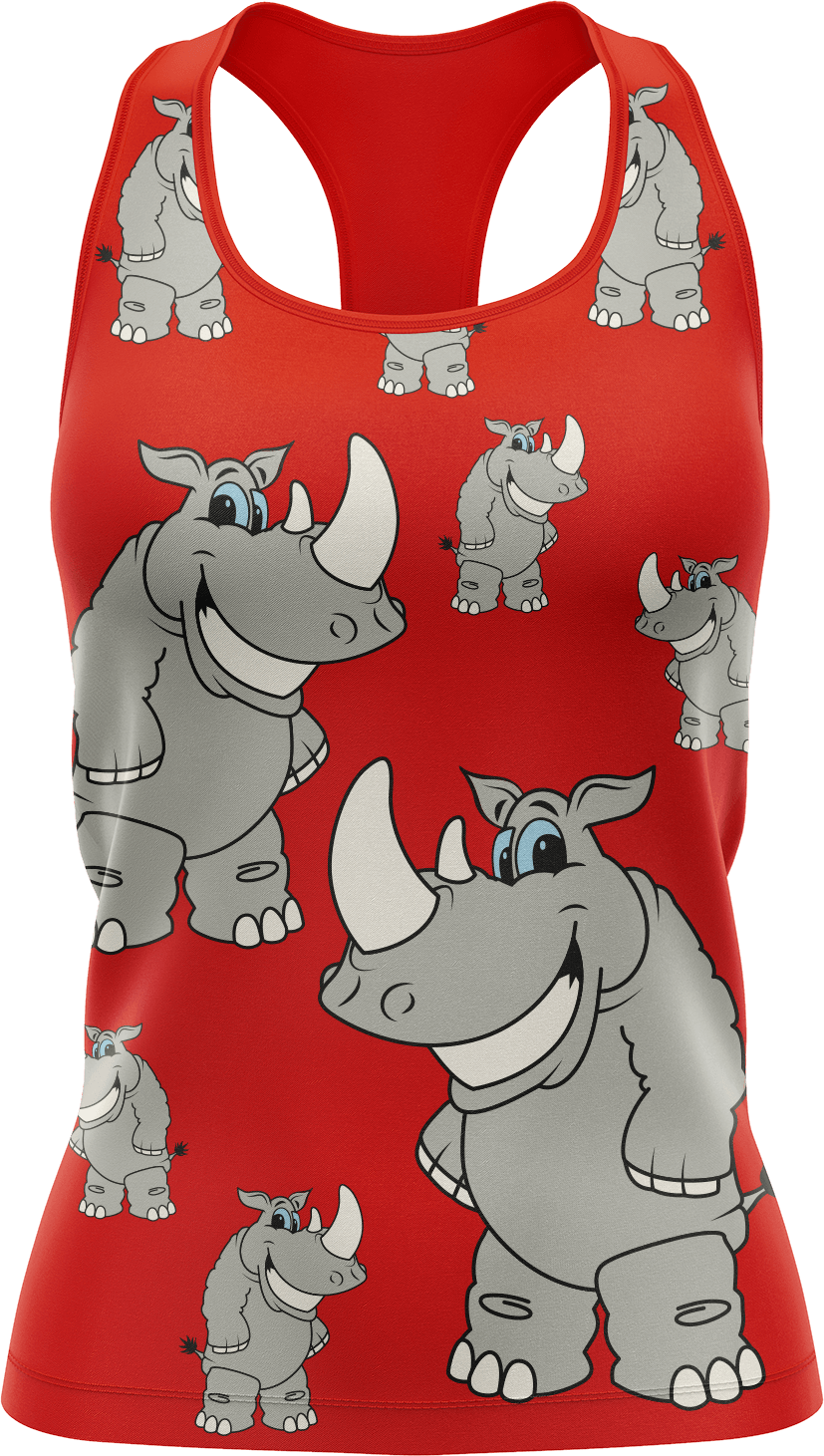 Racy Rhino Singlets - fungear.com.au