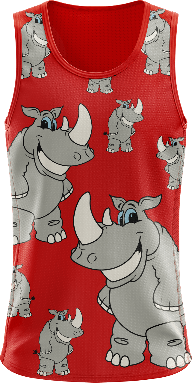 Racy Rhino Singlets - fungear.com.au