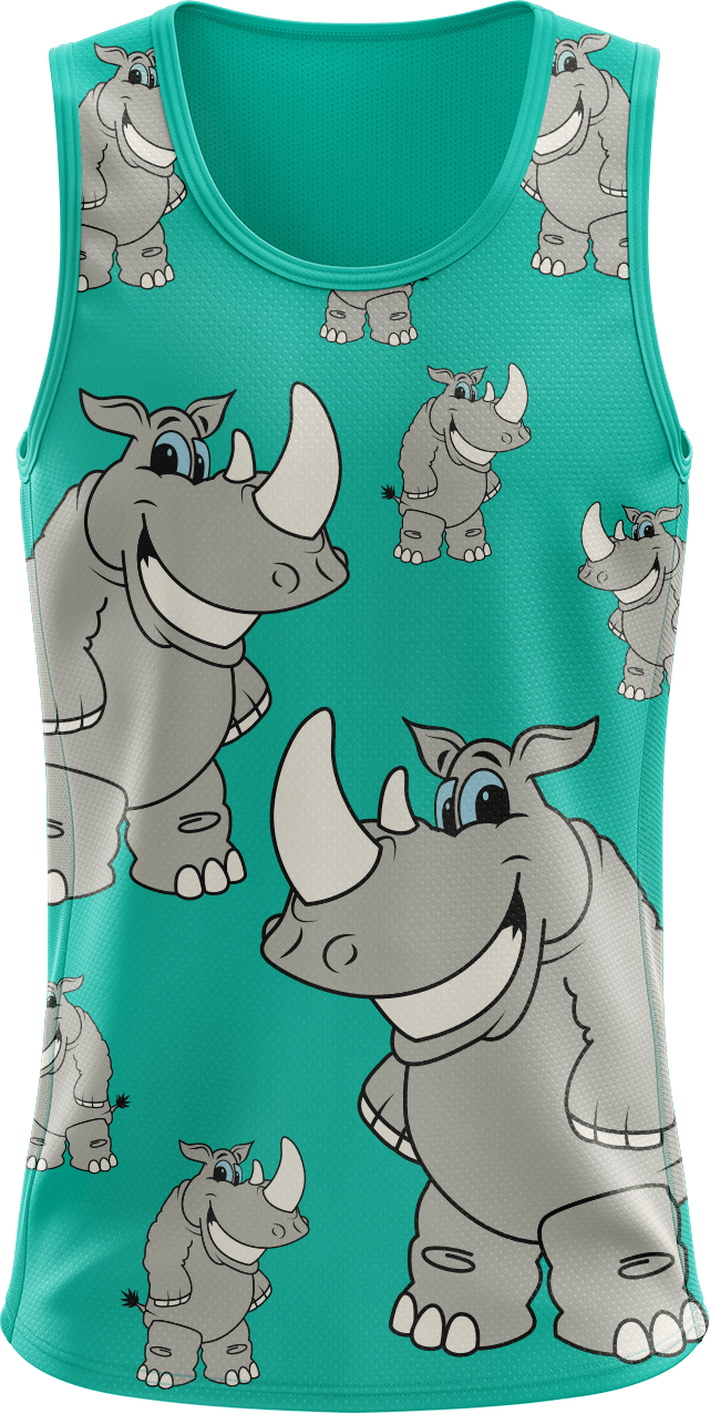 Racy Rhino Singlets - fungear.com.au