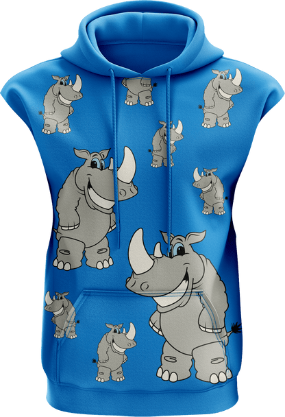 Racy Rhino Sleeveless Hoodie - fungear.com.au