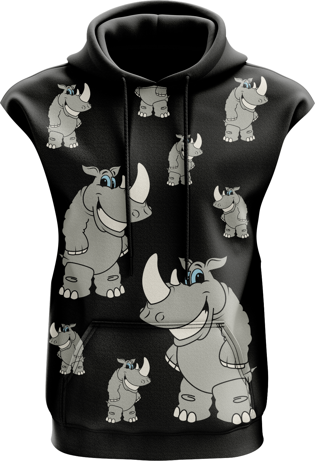 Racy Rhino Sleeveless Hoodie