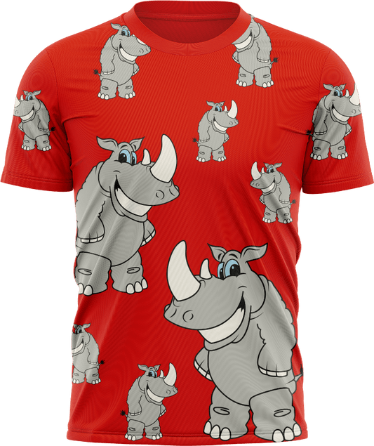 Racy Rhino T shirts - fungear.com.au