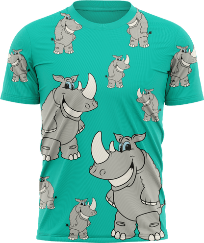 Racy Rhino T shirts - fungear.com.au