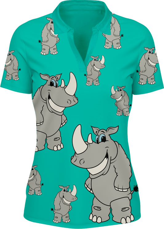 Racy Rhino Women's Polo - fungear.com.au