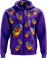 Rainbow Lorikeet Full Zip Hoodies Jacket 2