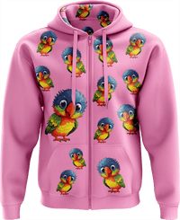 Rainbow Lorikeet Full Zip Hoodies Jacket 3