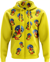 Rainbow Lorikeet Full Zip Hoodies Jacket 4